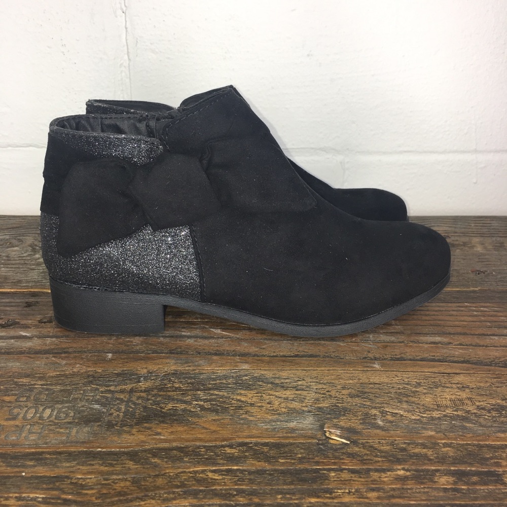 Nine West Fashion Ankle Boot Glitter Heel w/ bow